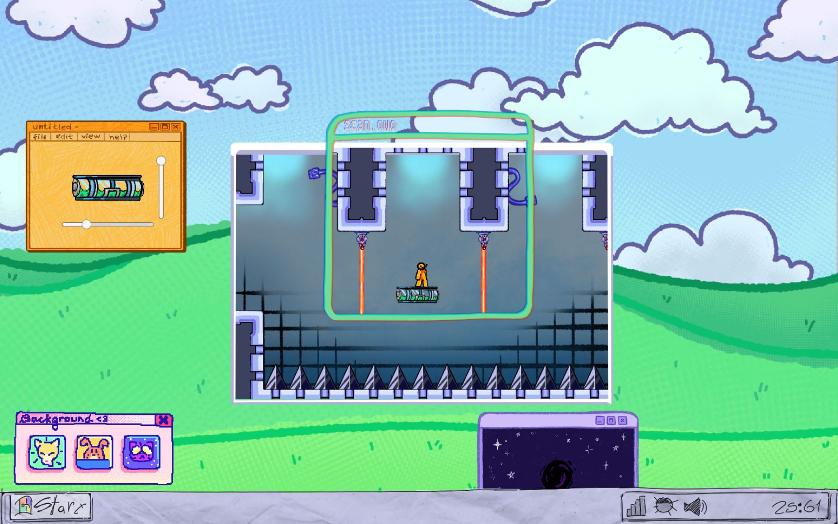A screenshot from the game RunnerOS